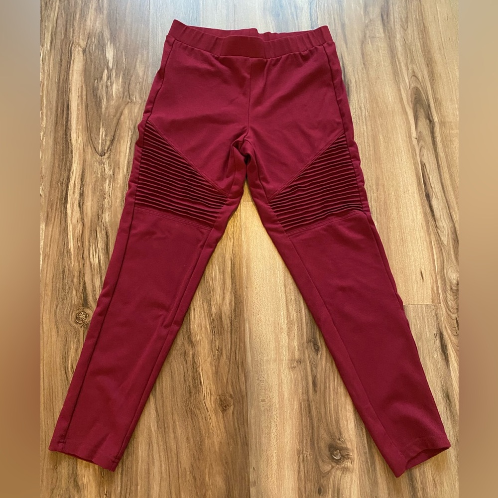 Love Tree Women’s Dark Red Leggings, Size Large